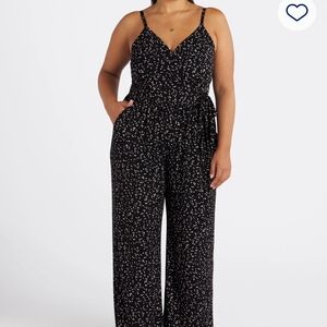 Black Patterned Jumpsuit